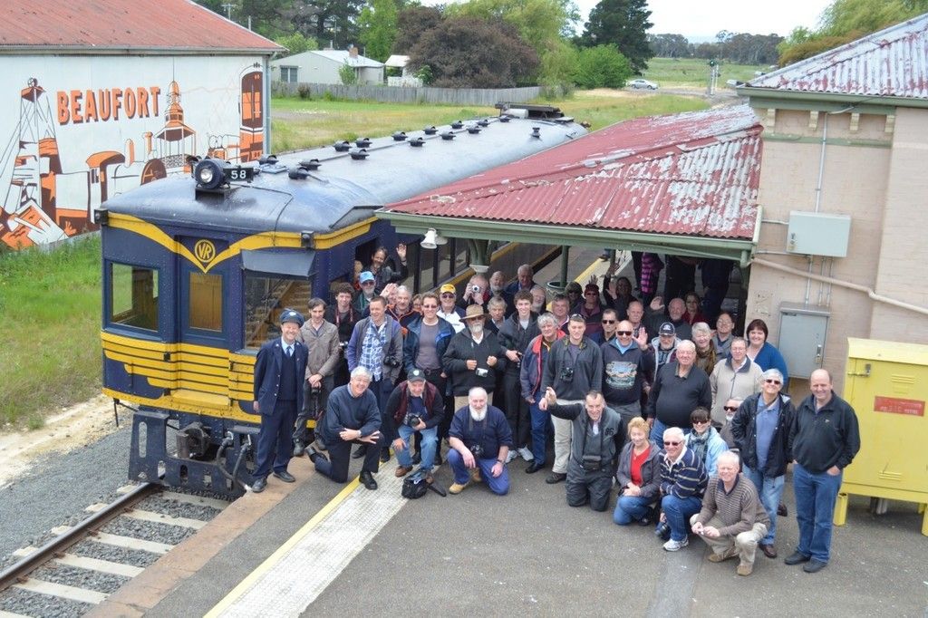 Group photo at Beaufort station. Photo: Ken Coram