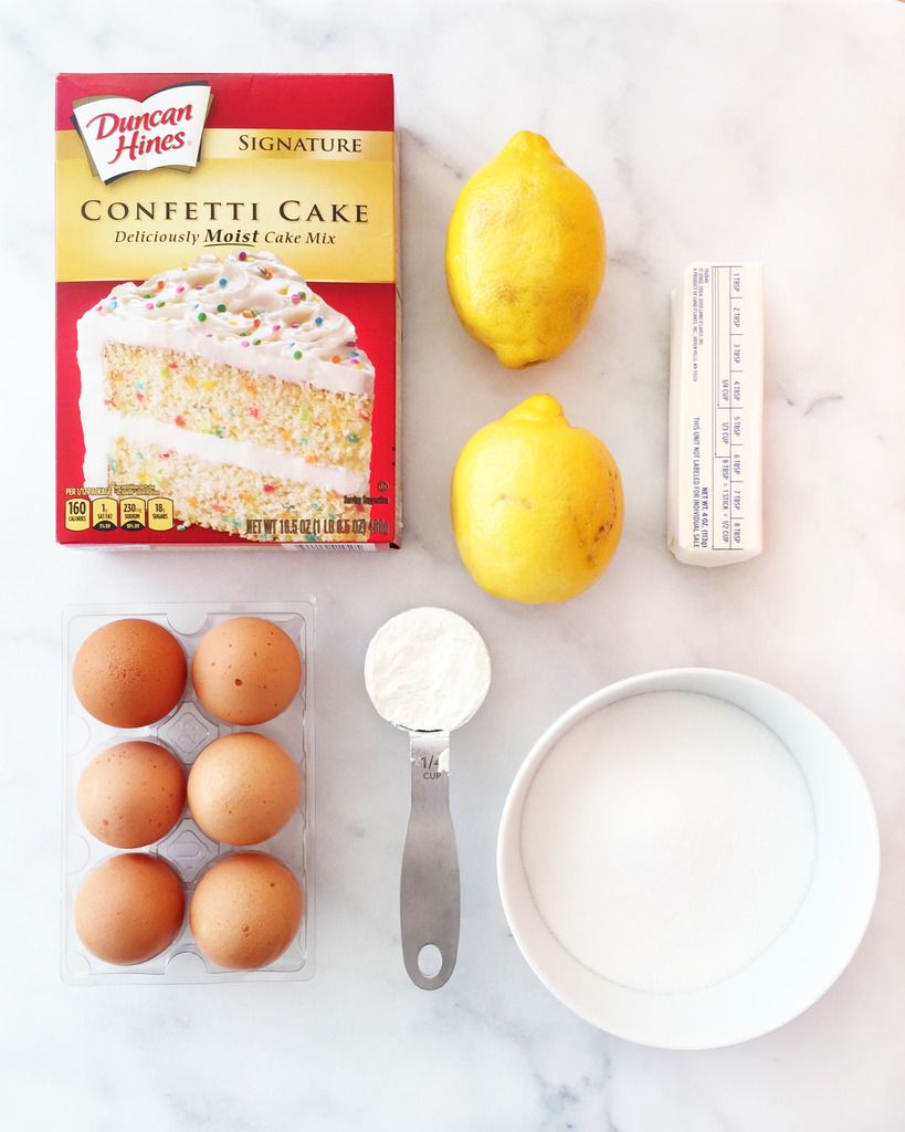 How can a cake mix be used to make lemon bars?