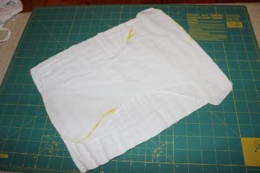 make a fitted diaper from a prefold
