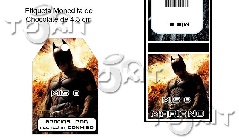 kit imprimible invitaciones batman