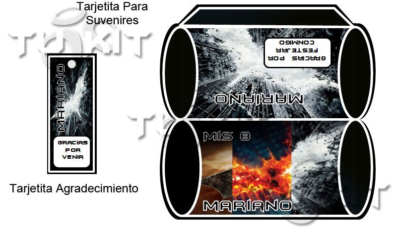 kit imprimible invitaciones batman