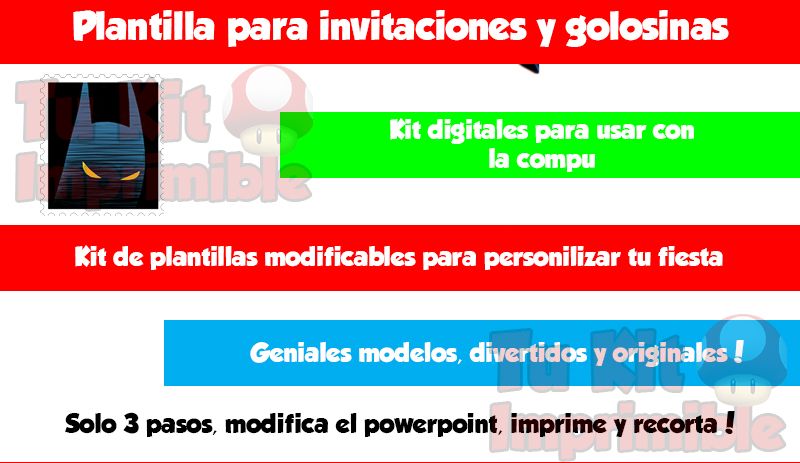 Kit imprimible batman