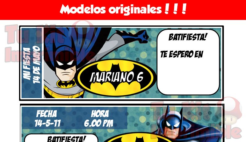 Kit imprimible batman