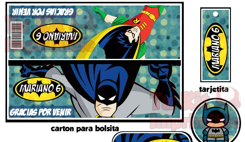Kit imprimible batman