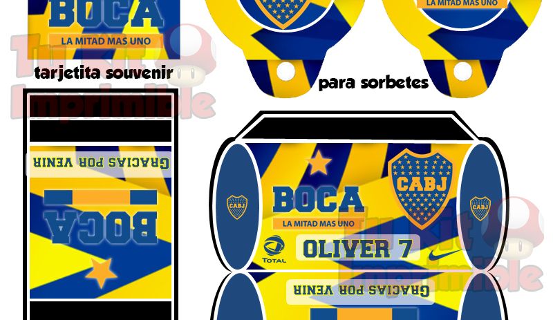 Kit Imprimible Boca Juniors