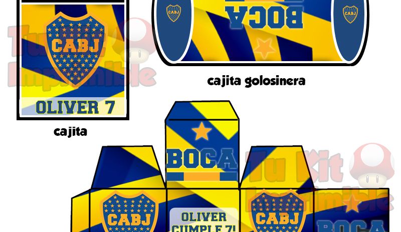 Kit Imprimible Boca Juniors