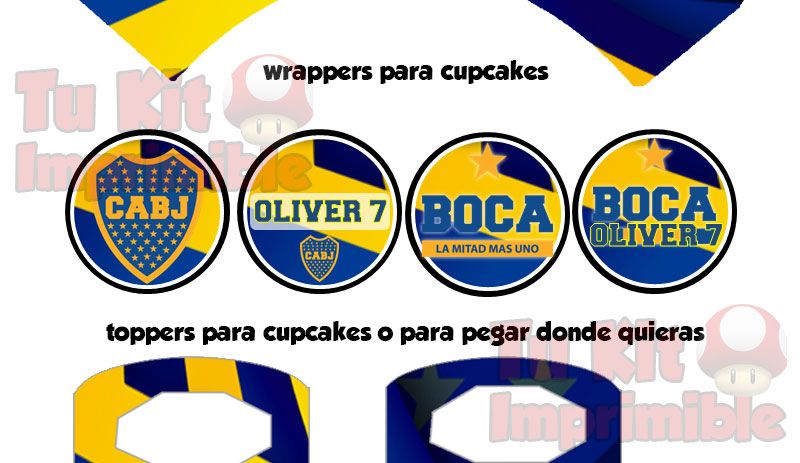 Kit Imprimible Boca Juniors