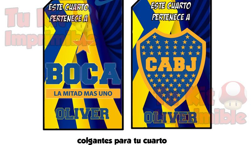Kit Imprimible Boca Juniors