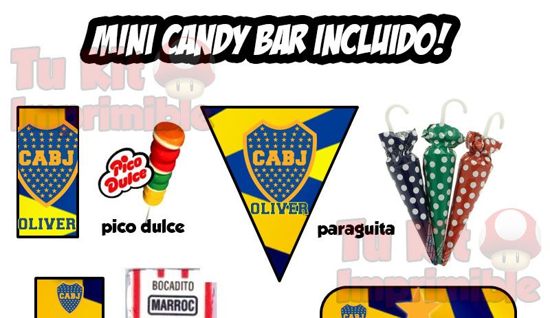 Kit Imprimible Boca Juniors
