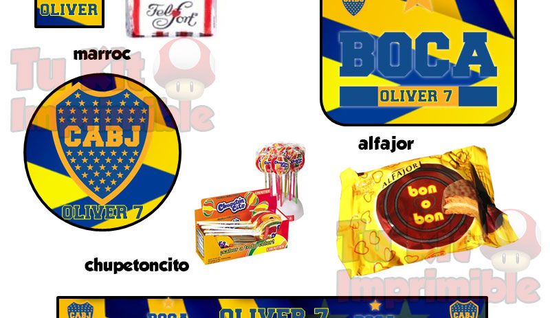 Kit Imprimible Boca Juniors