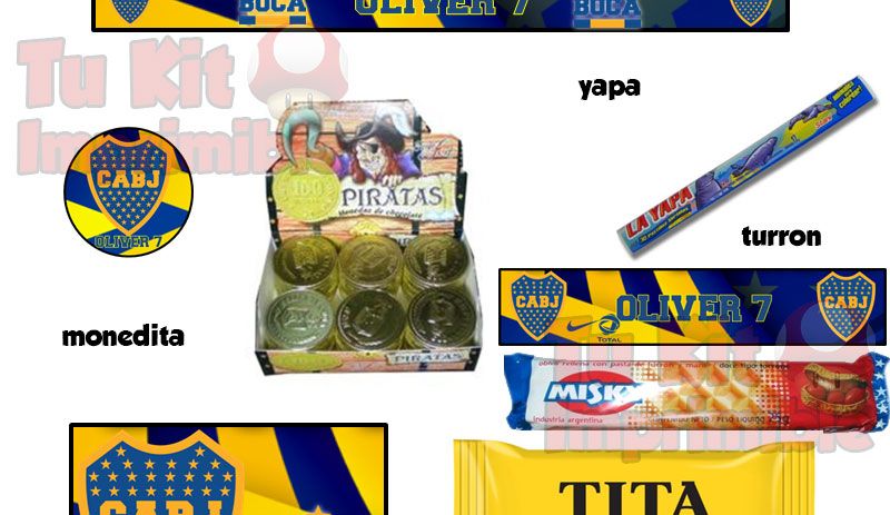 Kit Imprimible Boca Juniors