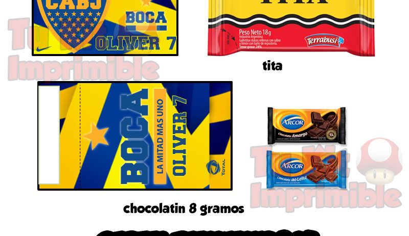 Kit Imprimible Boca Juniors