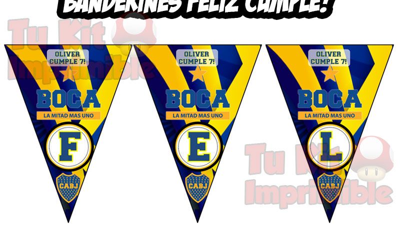 Kit Imprimible Boca Juniors