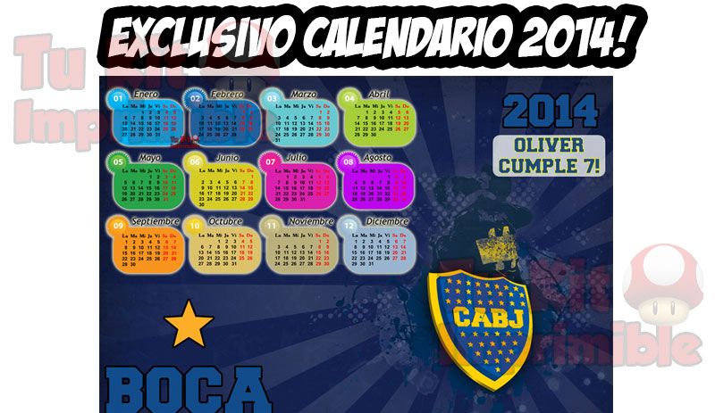 Kit Imprimible Boca Juniors