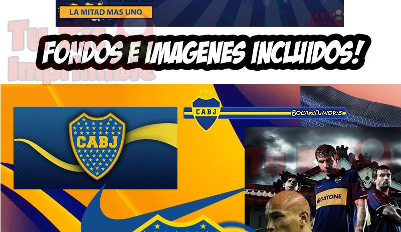 Kit Imprimible Boca Juniors
