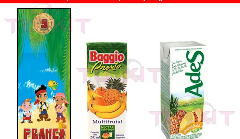 kit imprimible para golosinas Jake y los piratas