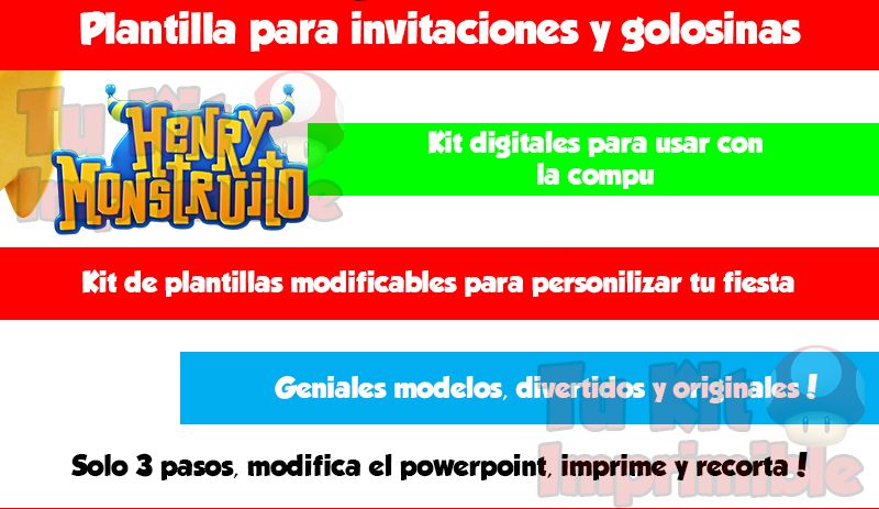 Kit Imprimible Henry Monstruito