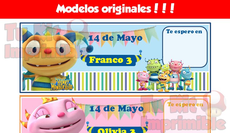 Kit Imprimible Henry Monstruito