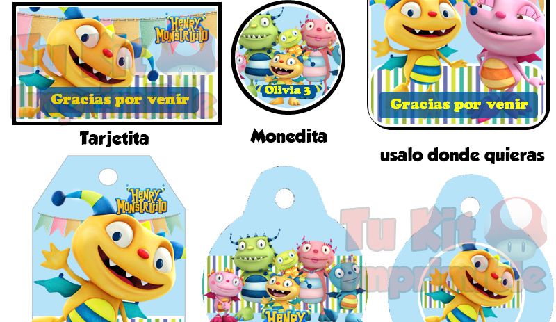 Kit Imprimible Henry Monstruito