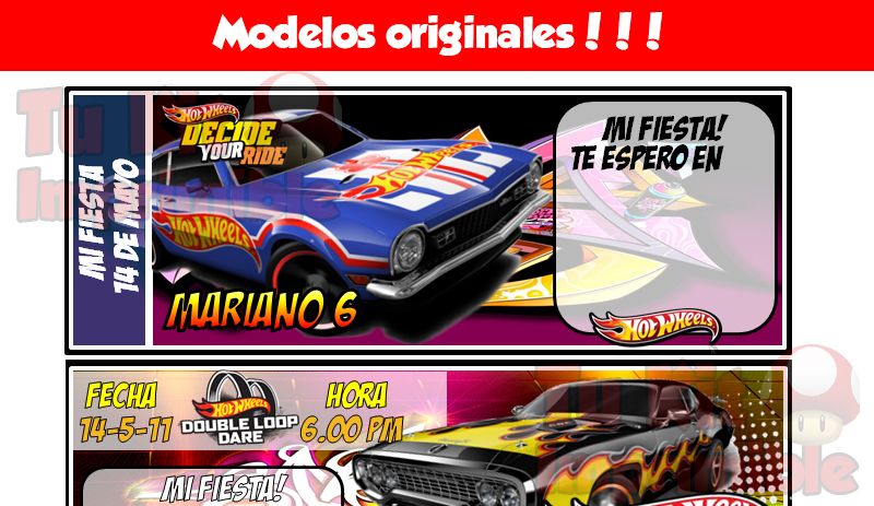 Kit Imprimible Hot Wheels