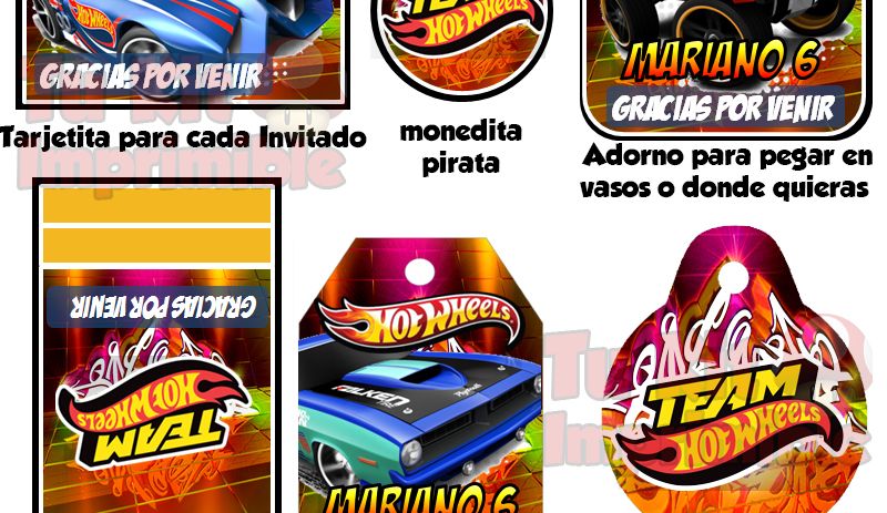 Kit Imprimible Hot Wheels