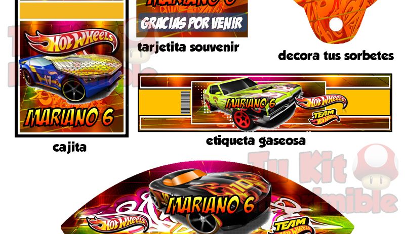 Kit Imprimible Hot Wheels