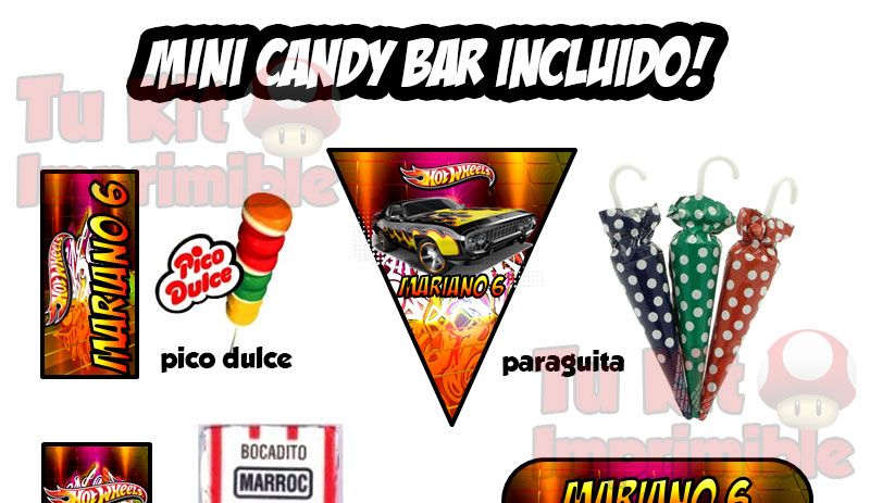 Kit Imprimible Hot Wheels