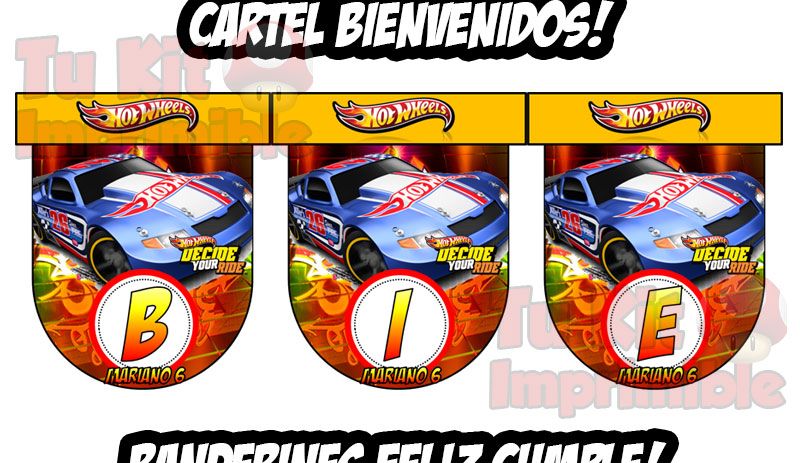 Kit Imprimible Hot Wheels