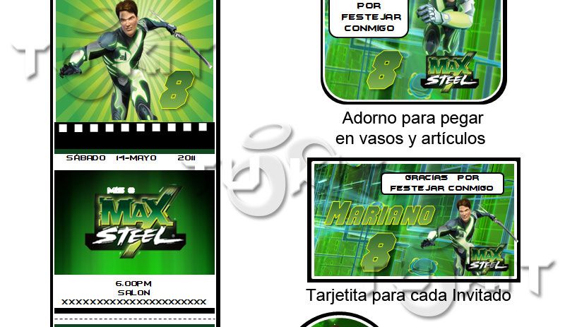 Invitaciones Max Steel