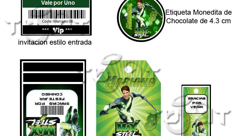 Invitaciones Max Steel