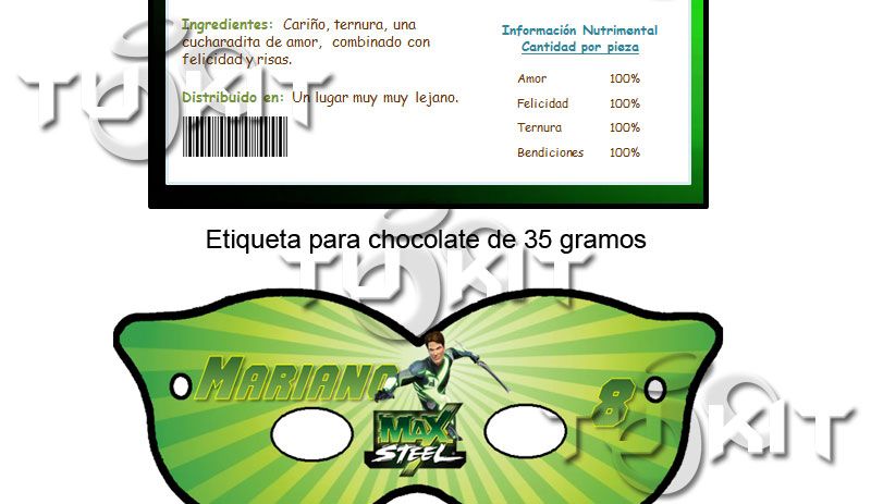 Invitaciones Max Steel