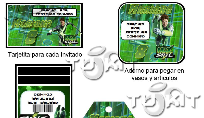 Invitaciones Max Steel