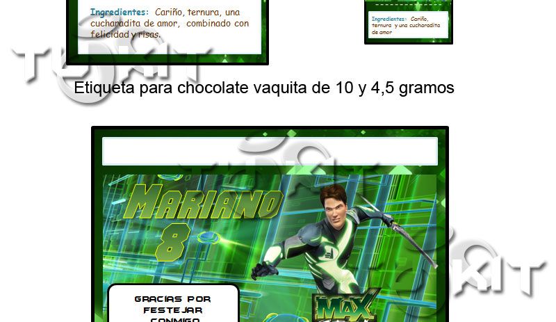 Invitaciones Max Steel