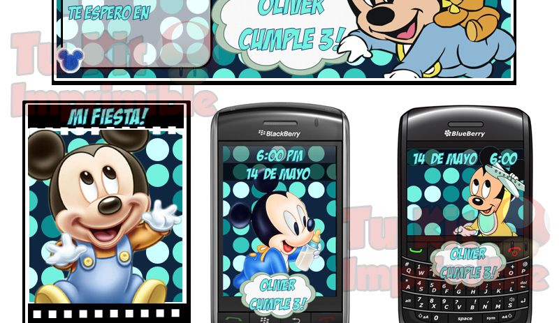 Kit Imprimible Mickey Bebe