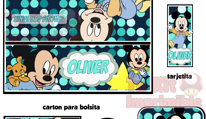Kit Imprimible Mickey Bebe