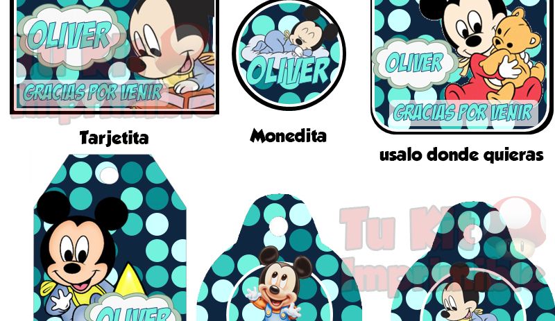 Kit Imprimible Mickey Bebe