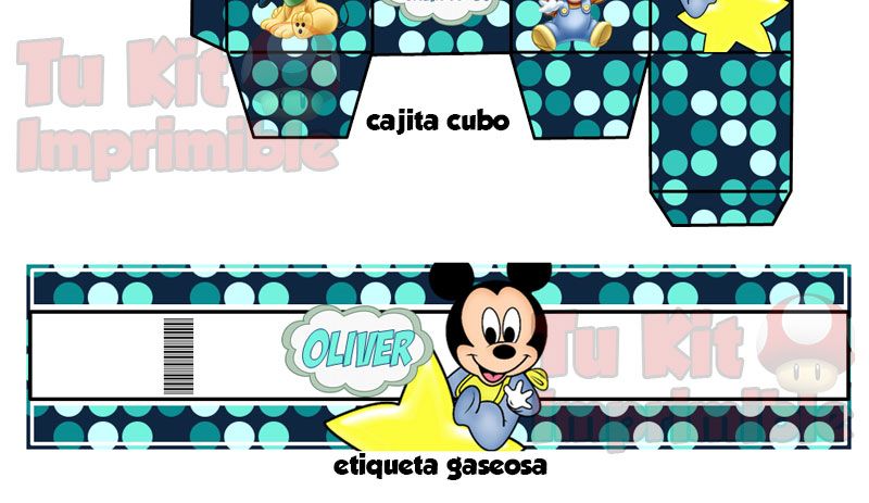 Kit Imprimible Mickey Bebe