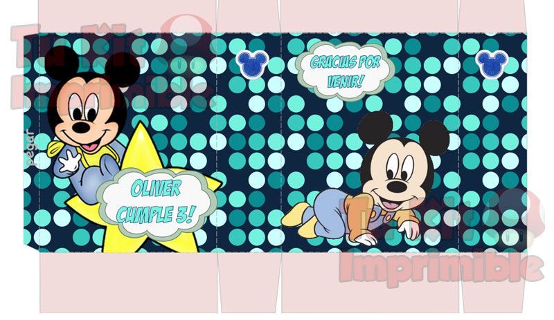 Kit Imprimible Mickey Bebe