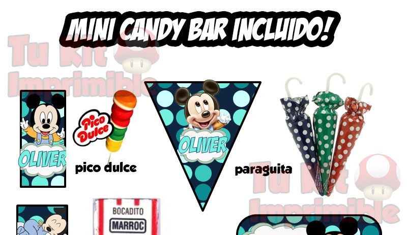 Kit Imprimible Mickey Bebe