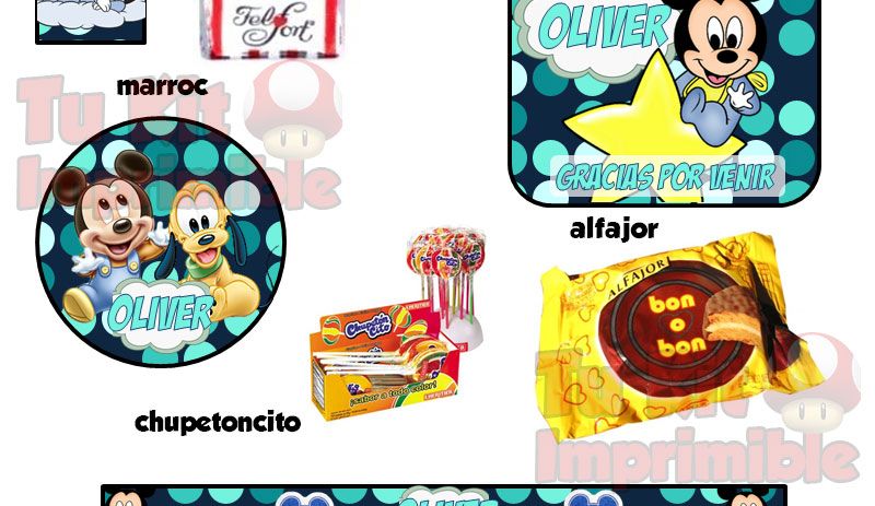 Kit Imprimible Mickey Bebe