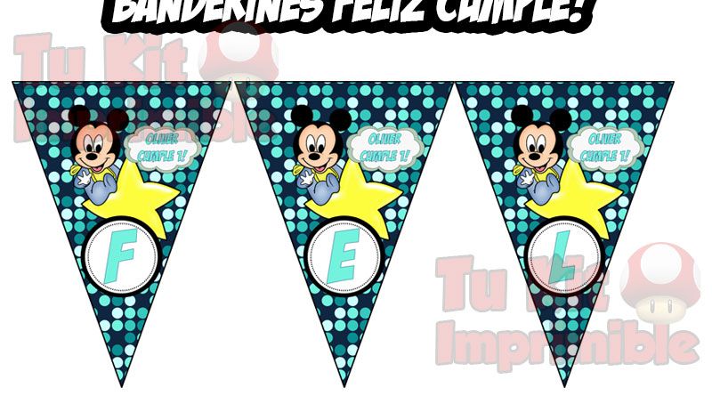 Kit Imprimible Mickey Bebe