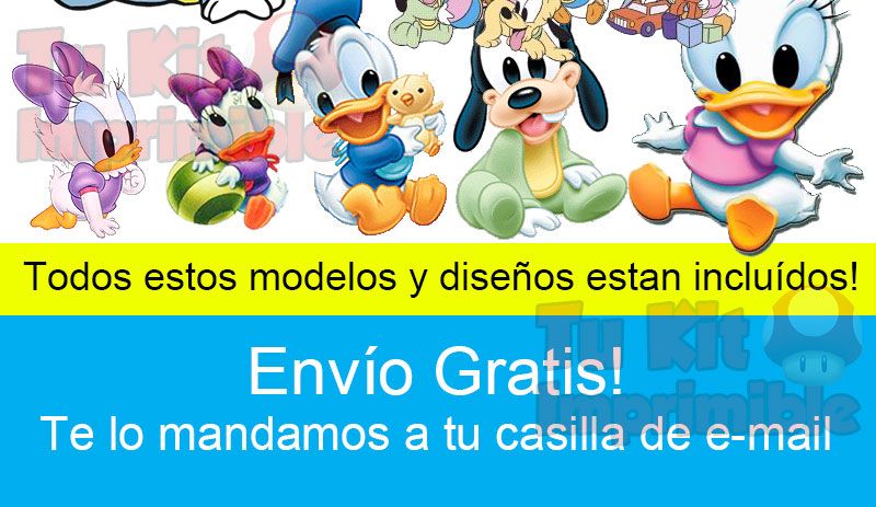 Kit Imprimible Mickey Bebe