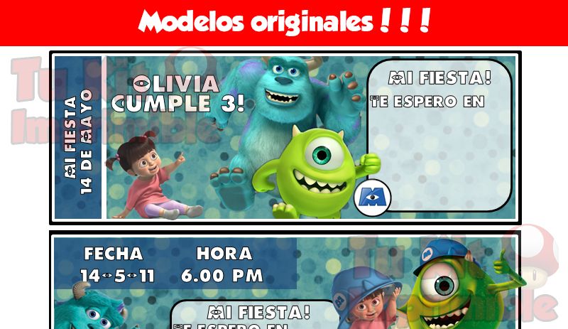 Kit Imprimible Monster Inc