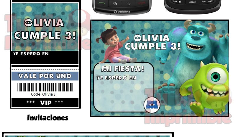 Kit Imprimible Monster Inc