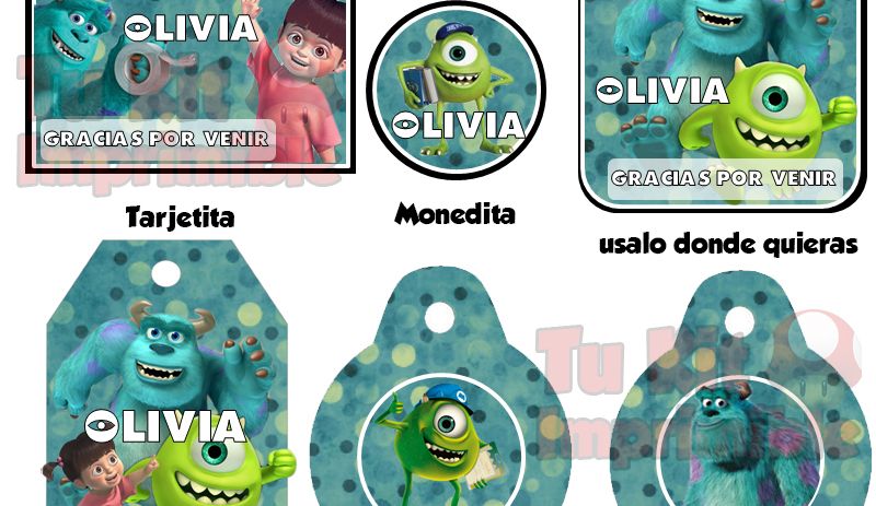Kit Imprimible Monster Inc
