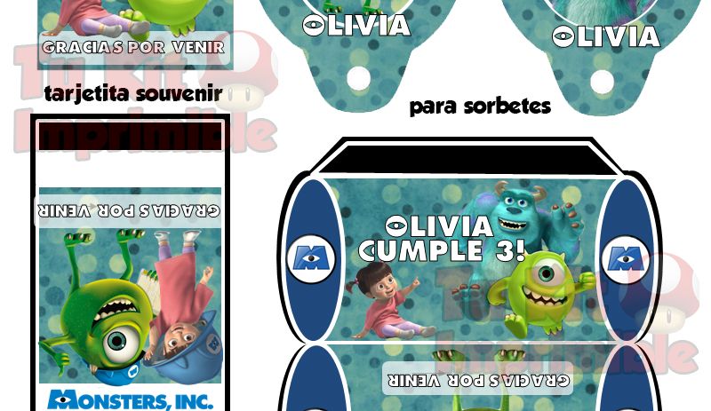 Kit Imprimible Monster Inc