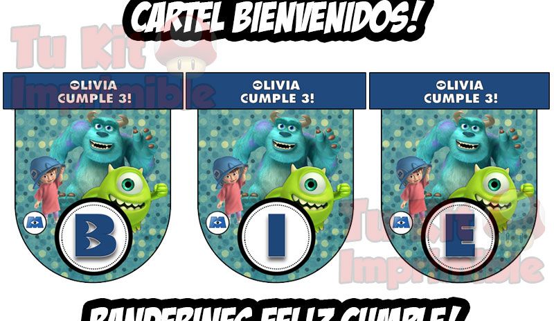Kit Imprimible Monster Inc