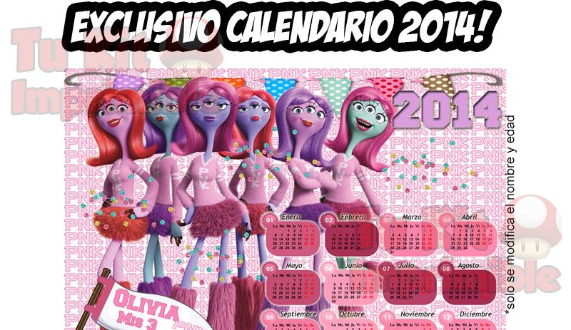 Kit Imprimible Candy Bar Monsters University Rosa