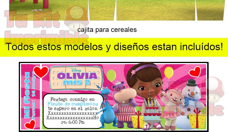 Invitaciones Doctora Juguetes