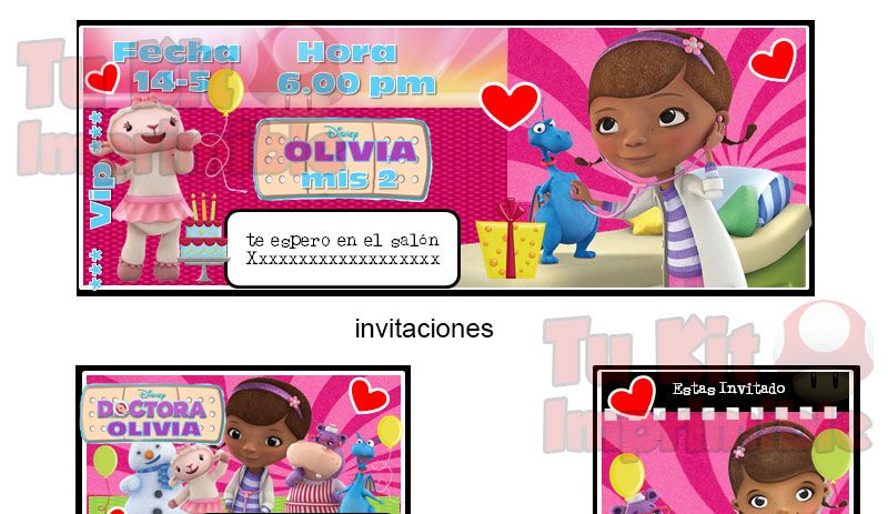 Invitaciones Doctora Juguetes